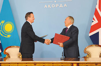 David Cameron became the first serving British Prime Minister to visit Kazakhstan calling the country “not only an emerging market but an emerging power”. 1010985528
