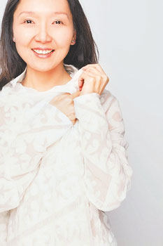 Kazakhstan models go white as Aizhan Zhaksybay (pictured) unveils her debut collection during the recent Paris Fashion Week.